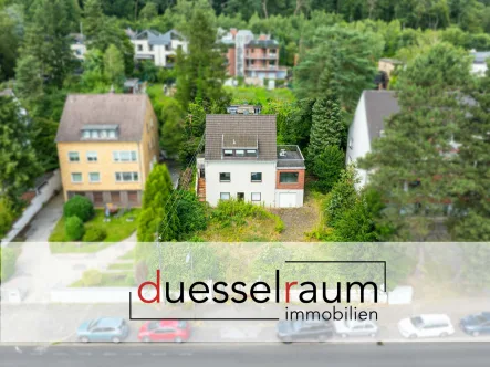 Titelbild - Grundstück kaufen in Düsseldorf - Unterbach: 840 m² Baugrundstück mit Baurecht & vorhandener Projektierung für ein 6-Familienhaus