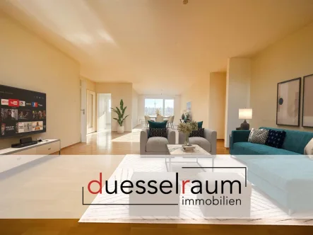 Titelbild - Wohnung kaufen in Düsseldorf - Niederkassel: Charmante Familienwohnung mit reichlich Sonnenlicht, großem Potenzial und Stellplatz!