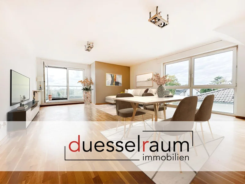 Titelbild - Wohnung kaufen in Düsseldorf - Unterbach: Traumhaft schöne Maisonette-Wohnung mit Ausblick auf den Unterbacher See!