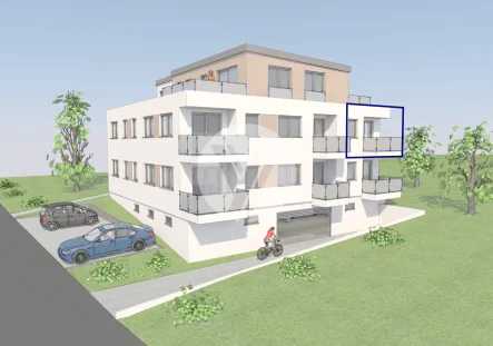 3D Visualisierung ETW6 - Wohnung kaufen in Föhren - Richtig wohnen, besser leben. // ETW 6 // Neues Projekt mit 7 modernen und attraktiven Wohnungen in Föhren, Baugebiet "Acht"