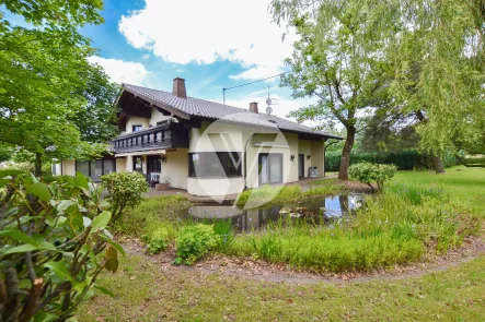 Gartenansicht - Haus kaufen in Zemmer / Rodt - Landhausvilla // attraktives Wohnhaus mit großem Grundstück // Grundstückserweiterung optional