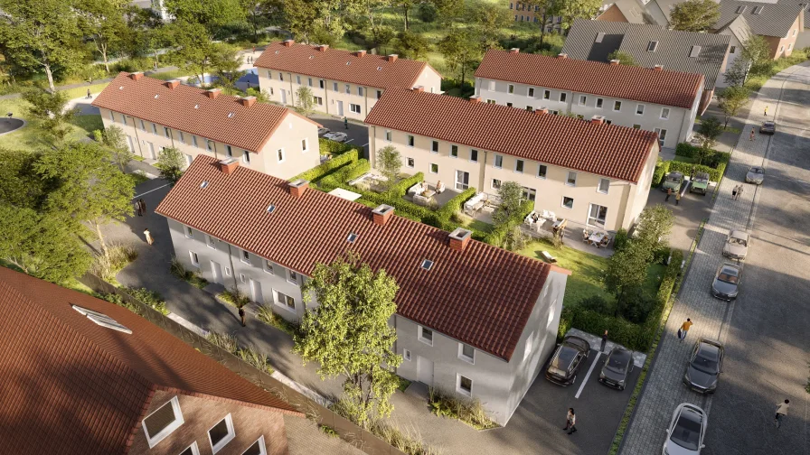 Visu Gesamtansicht - Haus kaufen in Gütersloh - Stadtnahe Reihenhäuser in Gütersloh