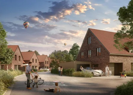 Visualisierung - Haus kaufen in Gütersloh - Kettenhäuser in Isselhorst Krullsbachaue Haustyp 2
