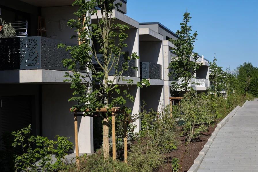 Begrünte Umgebung - Wohnung mieten in Bielefeld - CO2-neutrales Wohnen in der Grünheide in Bielefeld - Unabhängigkeit von Energiepreisschwankungen!