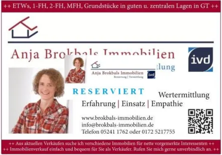 ANGEBOT IST RESERVIERT - Grundstück kaufen in Gütersloh - #Mehrgenerationen-Wohnen #Feine Lage_WR II 3Wo_für Käufer provisionsfrei