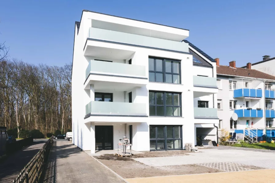 Rückansicht - Wohnung kaufen in Hamm - ParkSide Bad Hamm - Zukunftsweisend wohnen, historisch entspannen - Ihr Domizil am Kurpark