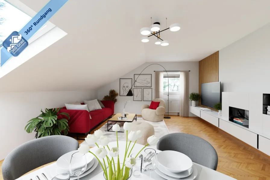 Wohnzimmer  - Wohnung kaufen in Püttlingen - Investieren Sie in eine eigene Wohnung.