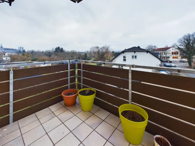 Blick vom Balkon bis zum Saarpolygon 