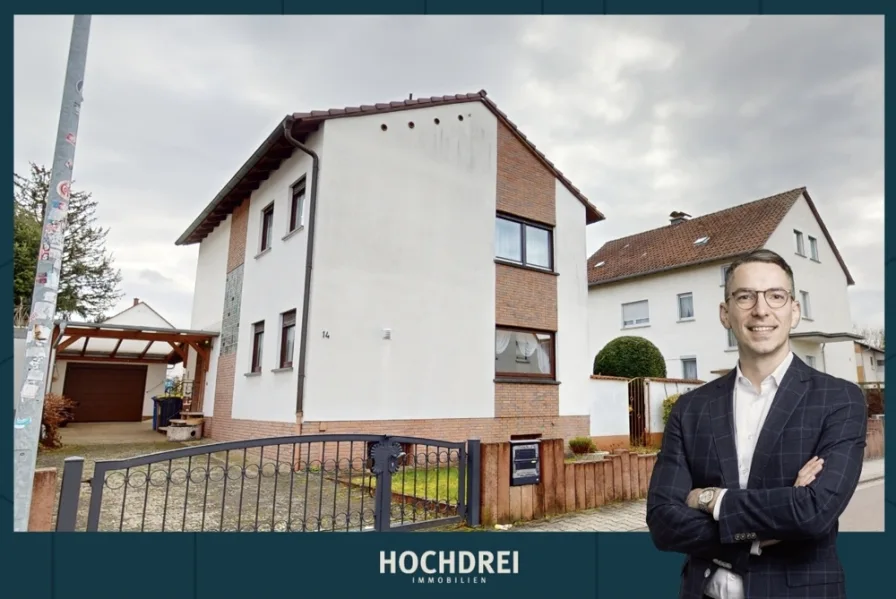 Titelbild - Haus kaufen in Wörrstadt - Freistehendes und voll unterkellertes Einfamilienhaus mit großem Garten zum Kauf in Wörrstadt