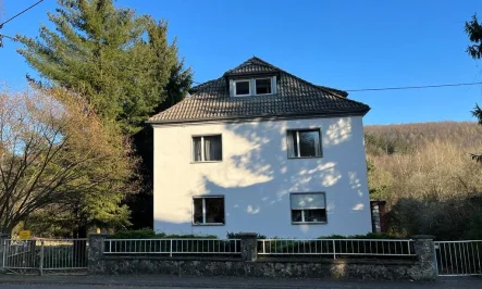 Front mit Eingang - Haus kaufen in Saarbrücken - SCHEIDT : Stilvolles 3 - Familienhaus ( vermietet ) mit POTENTIAL in GEFRAGTER LAGE !