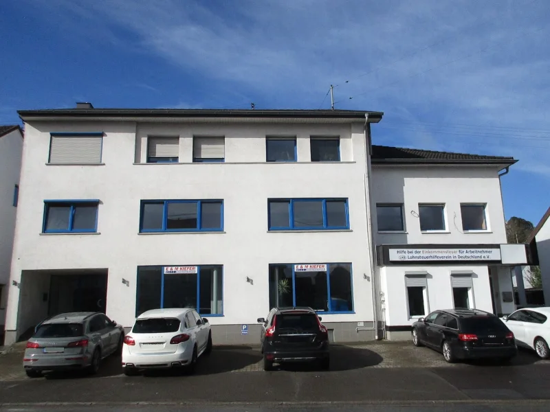 Front ( Wohnung blaue Fenster 1. OG ) - Wohnung mieten in Schmelz - HÜTTERSDORF : 3 ZKB mit kleinem Balkon und 144 m² Wohnfläche !