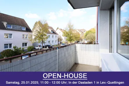 OPEN-HOUSE am 25.01.2025! - Wohnung kaufen in Leverkusen - OPEN-HOUSE am 25.01.2025! 3-Zimmer-Wohnung mit Balkon in zentraler Lage