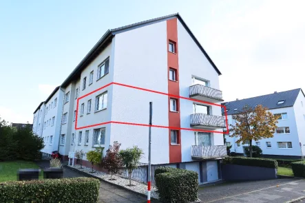 Hausansicht - Wohnung kaufen in Leverkusen - NEU: Gemütliche 3-Zimmer-Eigentumswohnung mit Balkon in zentraler Lage