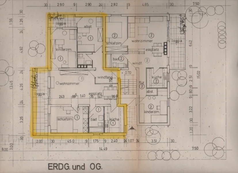 Grundriss Wohnung 1 Erdgeschoss