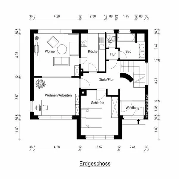 Grundriss Erdgeschoß