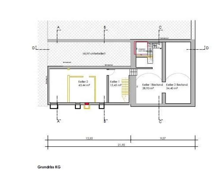 Grundrissvorschlag Keller