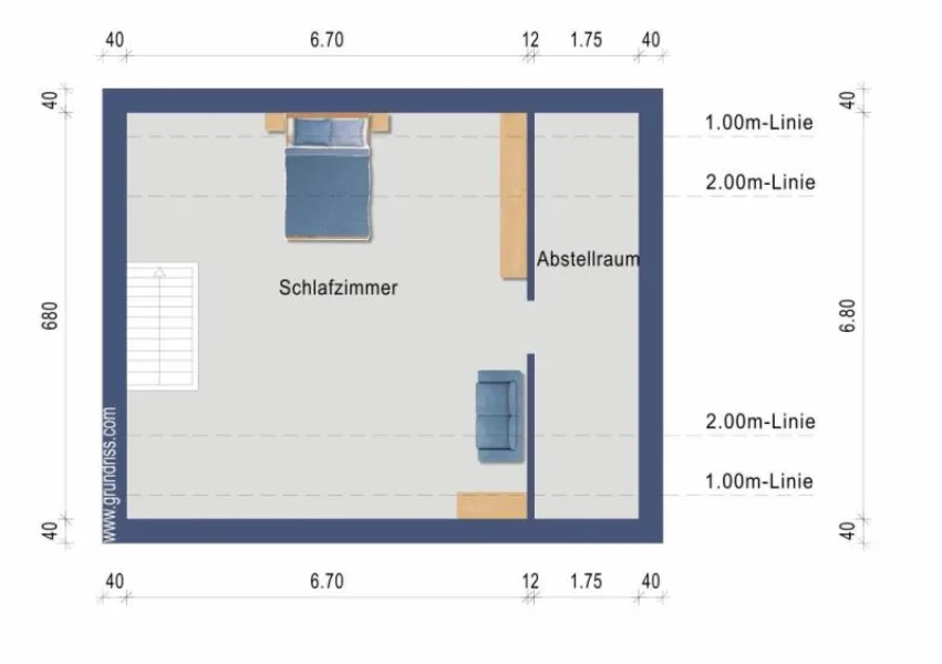 Grundriss Einliegerwohnung DG