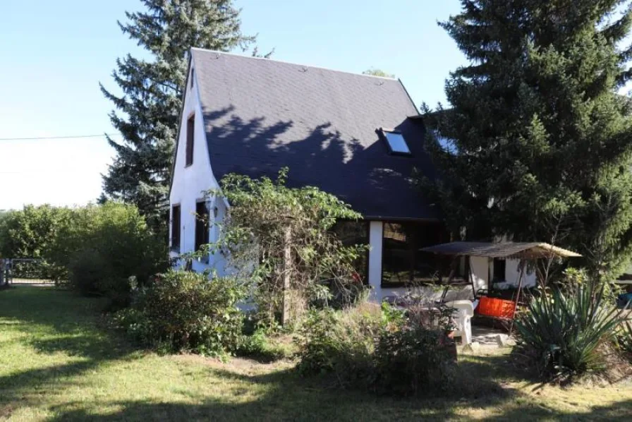 Titelbild - Haus kaufen in Werdau - Idyllisches Einfamilienhaus in ruhiger Lage mit zwei Grundstücken