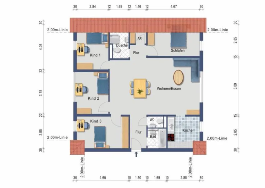 Grundriss Wohnung