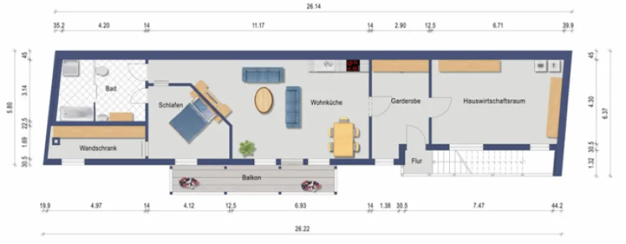 Grundriss Poolhaus OG