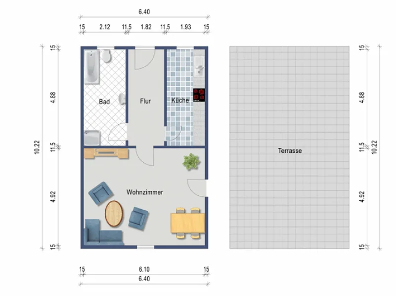 Grundriss Ferienwohnung