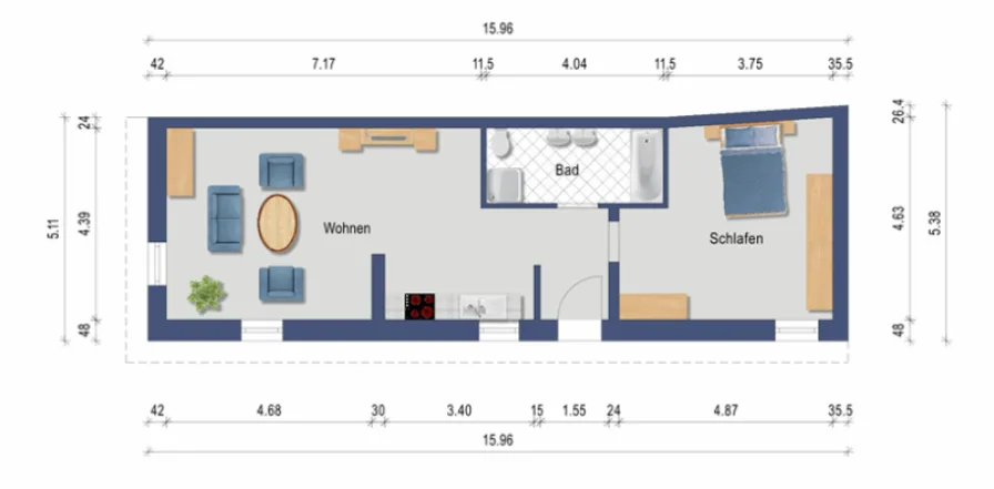 Grundriss Wohnung Nebengelass