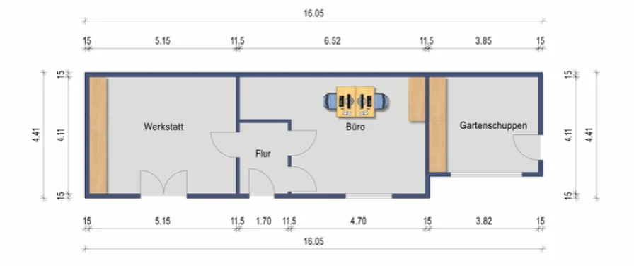 Grundriss Werkstatt