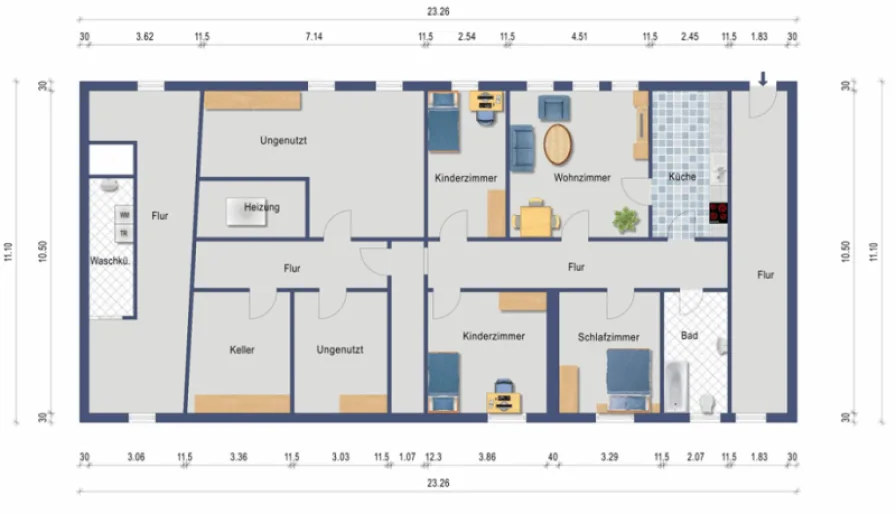 Grundriss Haupthaus EG