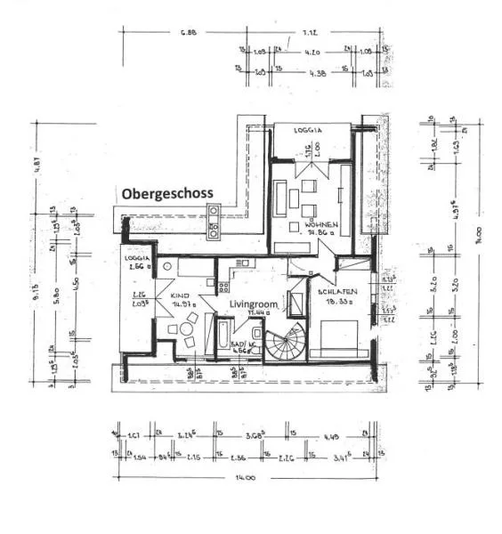 Grundriss Obergeschoss