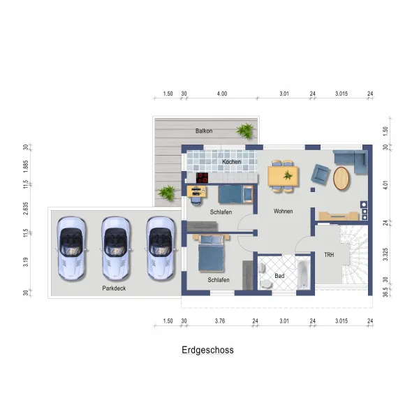 Grundriss Erdgeschoss H1