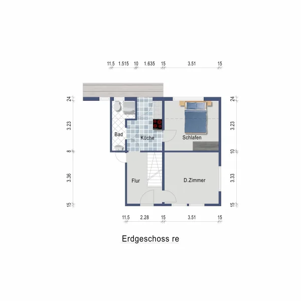 Grundriss EG rechts H2