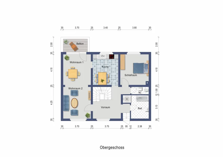 Grundriss Obergeschoss Hinterhaus