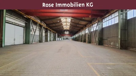 Halle - Halle/Lager/Produktion mieten in Bielefeld - ROSE IMMOBILIEN KG:  3 x 10 t. Kranbahn! - 24/7 Schicht - Produktionshalle in Bielefeld zu vermieten!