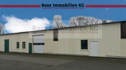 Ansicht - Halle/Lager/Produktion mieten in Rahden , Westf - ROSE IMMOBILIEN KG:  Lagern - Kommissionieren - Verteilen in Rahden!