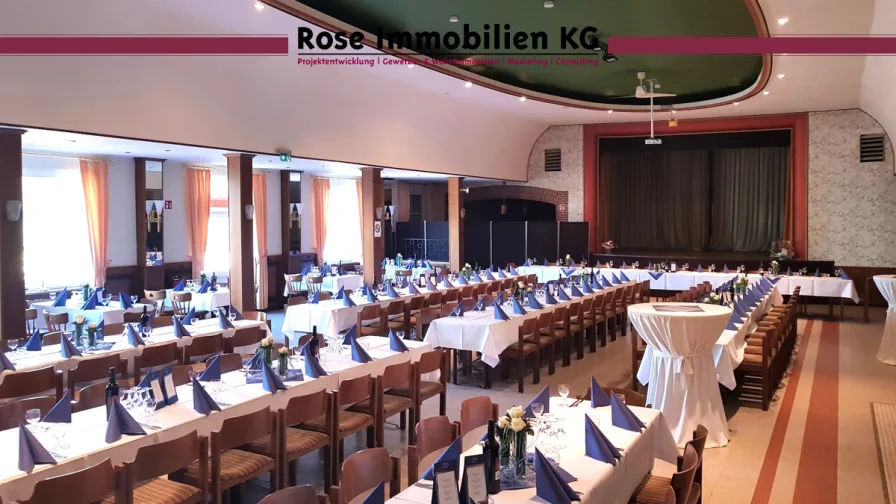 Saal mit Bestuhlung - Gastgewerbe/Hotel kaufen in Warmsen - Gastronomie, Catering oder Events? Hier ist vieles Möglich! Kauf oder Miete? Beides Möglich!