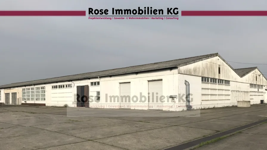 Halle 10 - Halle/Lager/Produktion mieten in Küstriner Vorland - ROSE IMMOBILIEN KG: Lagerhalle mit Bürofläche zu vermieten!