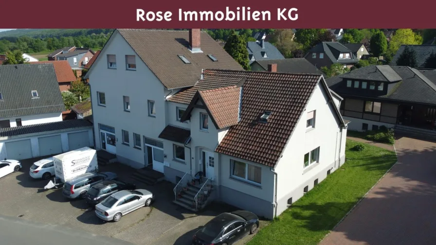 Ansicht - Haus kaufen in Hille - Wohn-Geschäftshaus in Hille-Rothenuffeln!