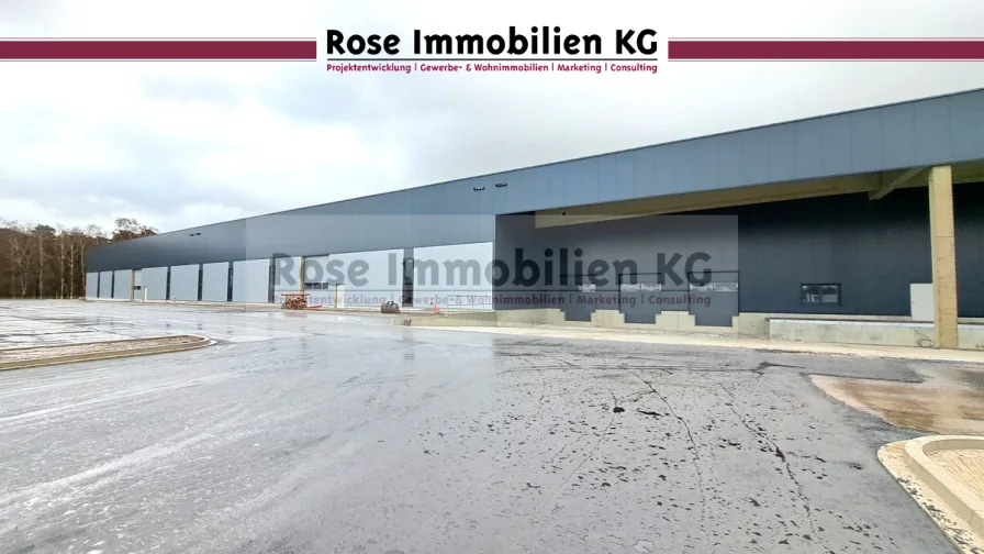 Versand - Halle/Lager/Produktion mieten in Espelkamp - ROSE IMMOBILIEN KG: Neubau - Hier können Sie hochstapeln!  Deckenhöhe ca. 8,3m!KfW 40!! - Erstbezug