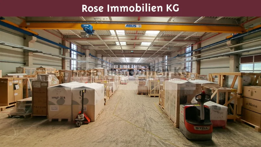 Halle 8.2 - Halle/Lager/Produktion mieten in Bad Oeynhausen - ROSE IMMOBILIEN KG: Helle Lagerflächen mit 2x Kranbahn 5,0 t. zu vermieten!