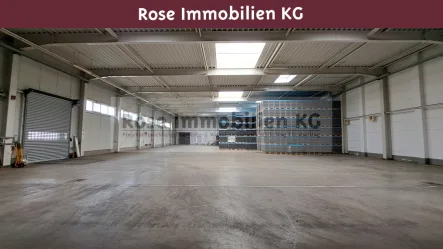 Halle 9 - Halle/Lager/Produktion mieten in Löhne - ROSE IMMOBILIEN KG: Lagerhalle mit Außenfläche nahe der BAB 30 in Löhne zu vermieten!