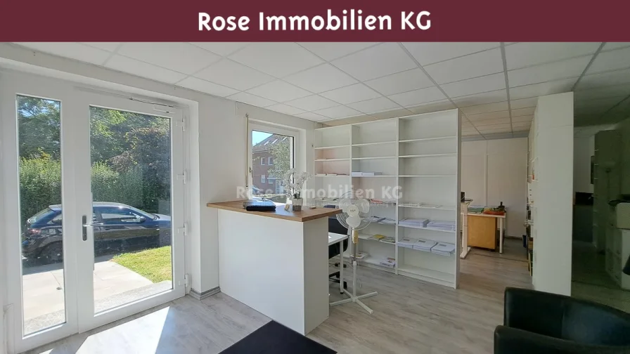 Büro - Büro/Praxis mieten in Minden - ROSE-IMMOBILIEN-KG: Helle Büro-/Praxiffläche in ruhiger, zentraler Wohnlage zu vermieten!