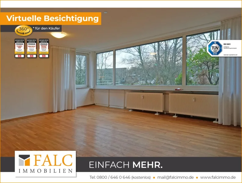 Wohnzimmer - Wohnung kaufen in Mettmann - Schöne Lage mit kurzen Wegen - nicht nur zu den Schulen!
