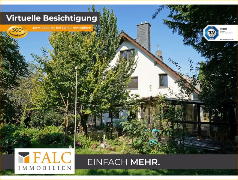 Garten mit Hausrückseite - Wohnung kaufen in Heiligenhaus / Hetterscheidt - *** In Vorbereitung: Gemütliche 5 Zimmer Wohnung in kleinem Mehrfamilienhaus! ***