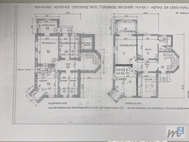 Grundriss Keller- und Erdgeschoss