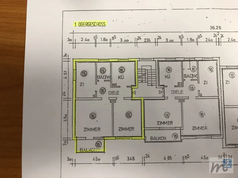 Grundriss 1. OG, Wohnung-Einheit 15