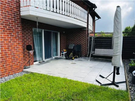 Terrasse - Haus kaufen in Soest , Westf - Großzügig und modern! Doppelhaushälfte in zentrumsnaher Lage von Soest!