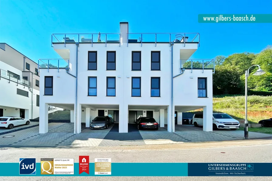 Exklusive Penthousewohnung in Saarburg - Wohnung kaufen in Saarburg - Saarburg: Provisionsfreie, topmoderne 4-ZKB-Penthouse-Wohnung mit Aufzug und 2 Stellplätzen