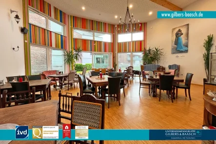 Heller Gastraum mit toller Deckenhöhe - Gastgewerbe/Hotel mieten in Schweich - Attraktives Café zur Miete in Schweich – Modern und Barrierefre