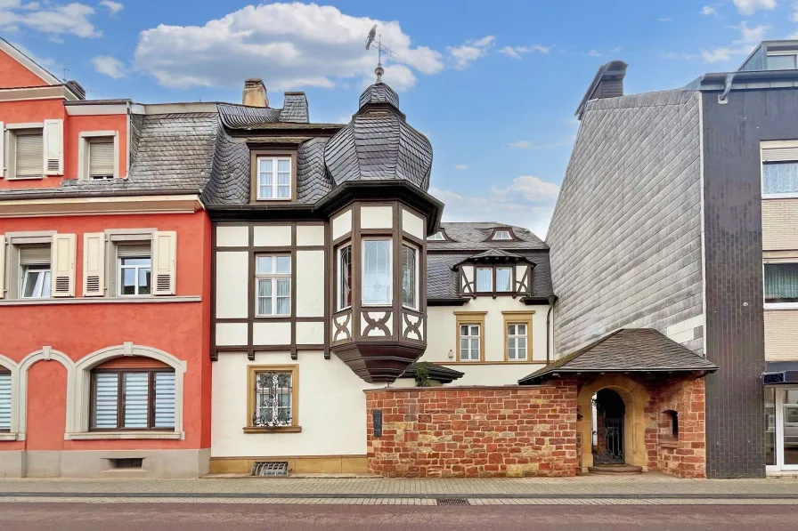 Blick von der Straße - Haus kaufen in Trier - Traumhaftes Anwesen mit historischem Charme und modernem Komfort