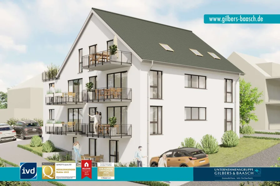 Ihre neue Immobilie! - Wohnung kaufen in Trierweiler - Provisionsfrei | Sirzenich: Schöne Dachgeschosswohnung mit Balkon, Aufzug in top TR-LUX Anbindung!